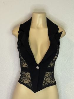 Black Lace Vest