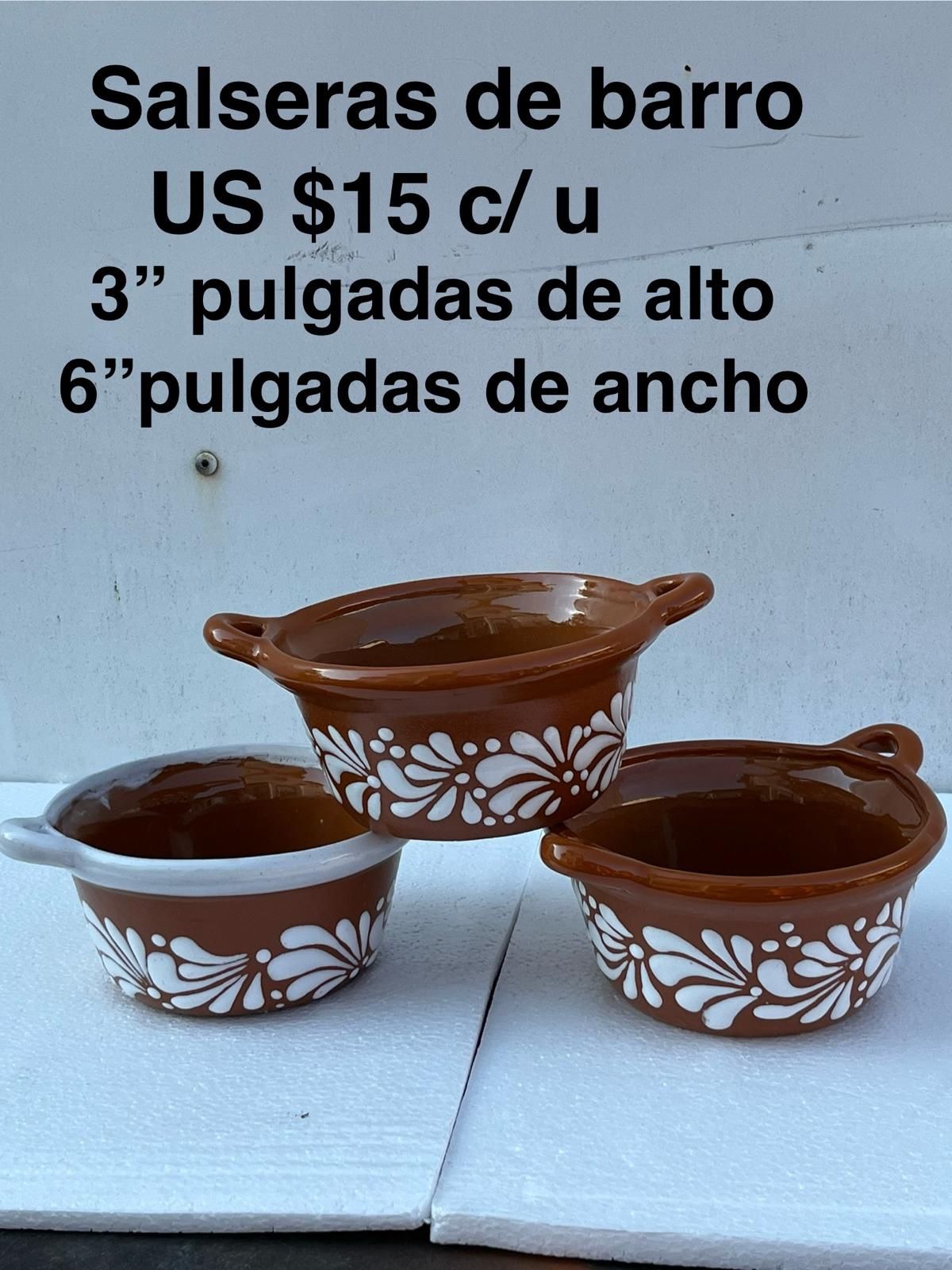 Salseros y Ollas de barro decoradas