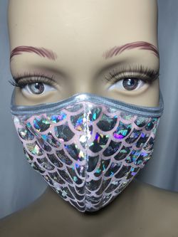 Mermaid scales face masks kids
