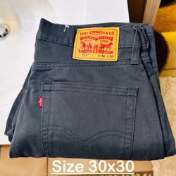 Levi’s 30x30 514 straight ( Color Gray Black 