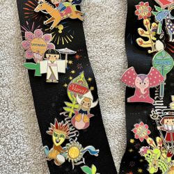 Disneys Small World Pins And Lanyard 