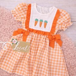 NEW Boutique Gingham Easter Dress w/ Embroidery