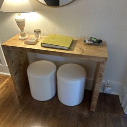 Boucle Stools/Ottoman - Set Of 2