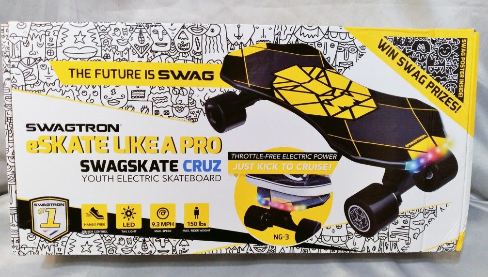 Swagtron Swagskate Ng3 Electric Kids Skateboard