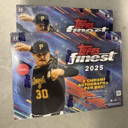2025 Topps Finest MLB Baseball Hobby Box - Brand New/Factory Sealed (LOT OF 2)