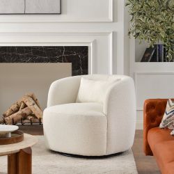 34 inch swivel accent Chair - Boucle 