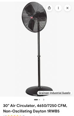 Dayton 30" Industrial Pedestal Air Circulator Fan