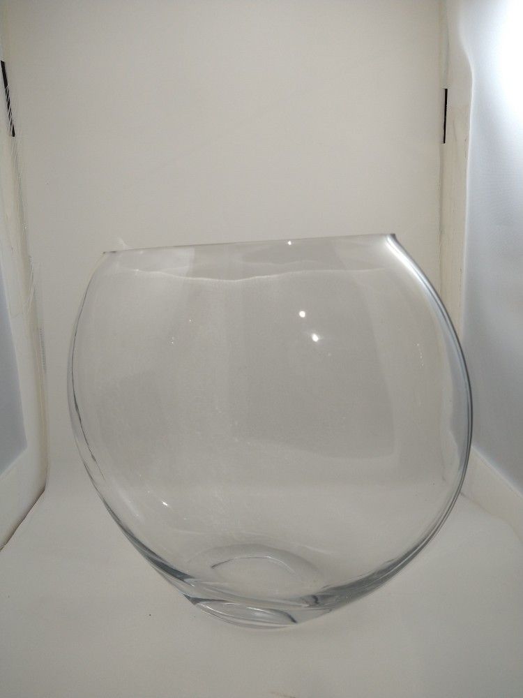 Large Glass Oval Bouquet Vase