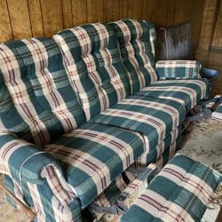 Sofa W/ Recliners On Both Ends