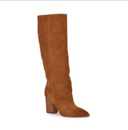 Nine West "Chicke" Knee-High Leather Dress Boots Wn's Size 8 NIB