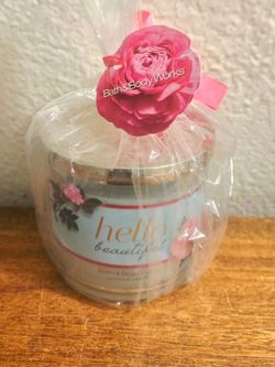 Bath and Body Works HELLO BEAUTIFUL 3 WICK Scented Candle 14.5 oz Discontinued