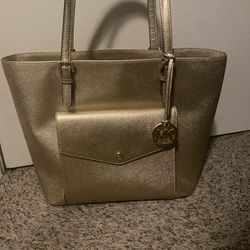 Michael Kors Purse With Matching Wallet Gold Color