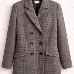 ✨ Chic Oversized Houndstooth Vintage Blazer | Size M/L