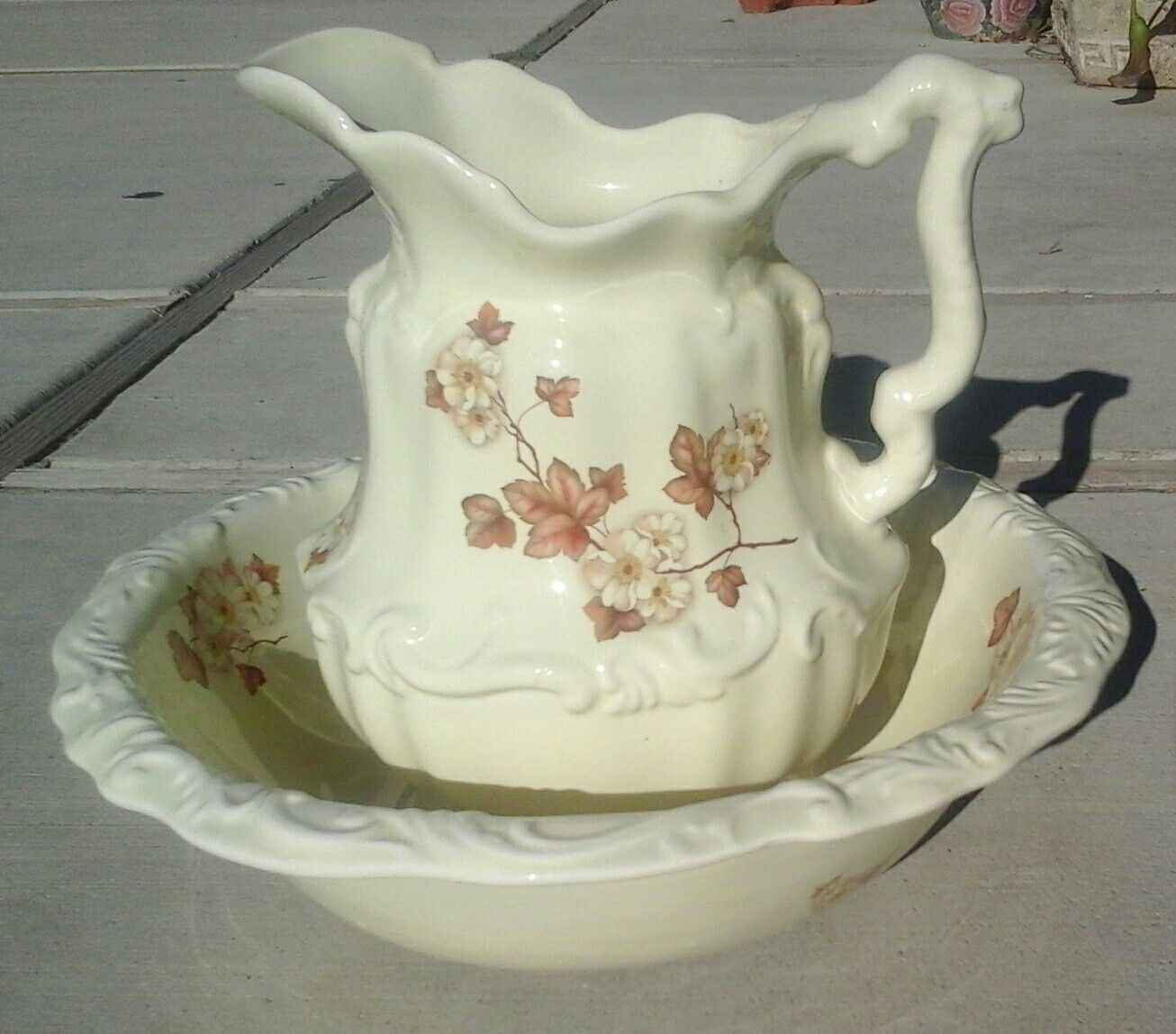 Antique Wash Basin and Pitcher