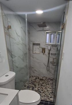 GLASS BATHROOM DOOR