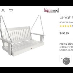  Porch swing, tree swing, great quality, Ghent, $225