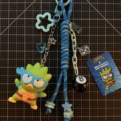 Badtz-Maru x Leonardo Bag Charm Keychain 💙 Hello Kitty x TMNT Collab