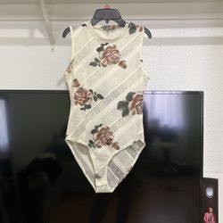 Charlotte Russe Floral Mesh Bodysuit