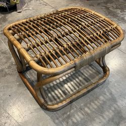 Wicker Rattan Ottoman