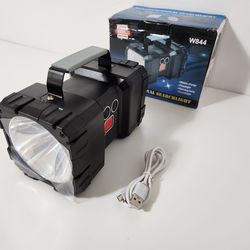 XHP70.2 9-Core Powerful Light LED Rechargeable Double Head Searchlight Handheld Flashlight Work Light Spotlight Floodling