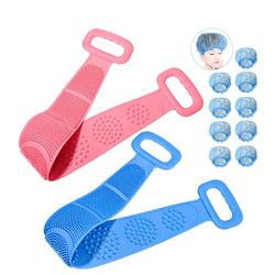 L-select Silicone Body Brush Towel Body Exfoliating Massage Strap