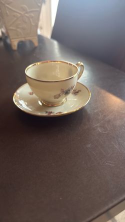 Vintage Household Institute Priscilla Pattern Teacup & Saucer Set
