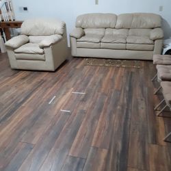 Very Soft Leather Couch And Chair