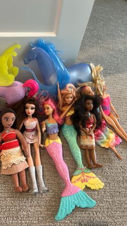 Barbies, Barbie Chariot, Pegasus, Barbie Motorcycle