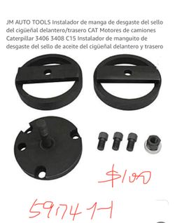JM AUTO TOOLS Instalador de manga de desgaste del sello del cigüeñal delantero/trasero CAT Motores de camiones Caterpillar 3 C15 Instalador de