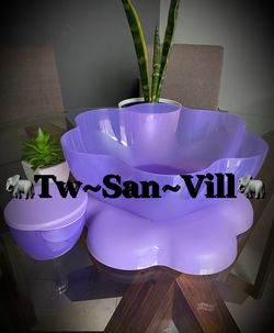 Tupperware Ensaladera Floresta 5.6 Litros Con Botaneros