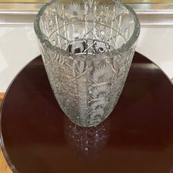 Large crystal vase