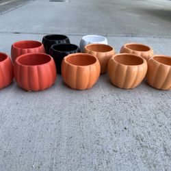 $5 For All 11 Small Ceramic Pumpkin Pots! 