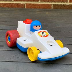 Fisher Price Take Apart Racer Car Vintage Childs Toy - 1980s