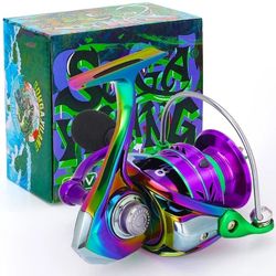 New Spinning Fishing Reel 5.0: 1/4. 7: 1 High Speed Ratio EVA Grip Max Drag 12kg