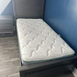 Kids Bed, Mattress And Night Table 