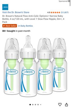 Dr. Brown's Natural Flow Anti-Colic Options+ Narrow Baby Bottle 4oz
