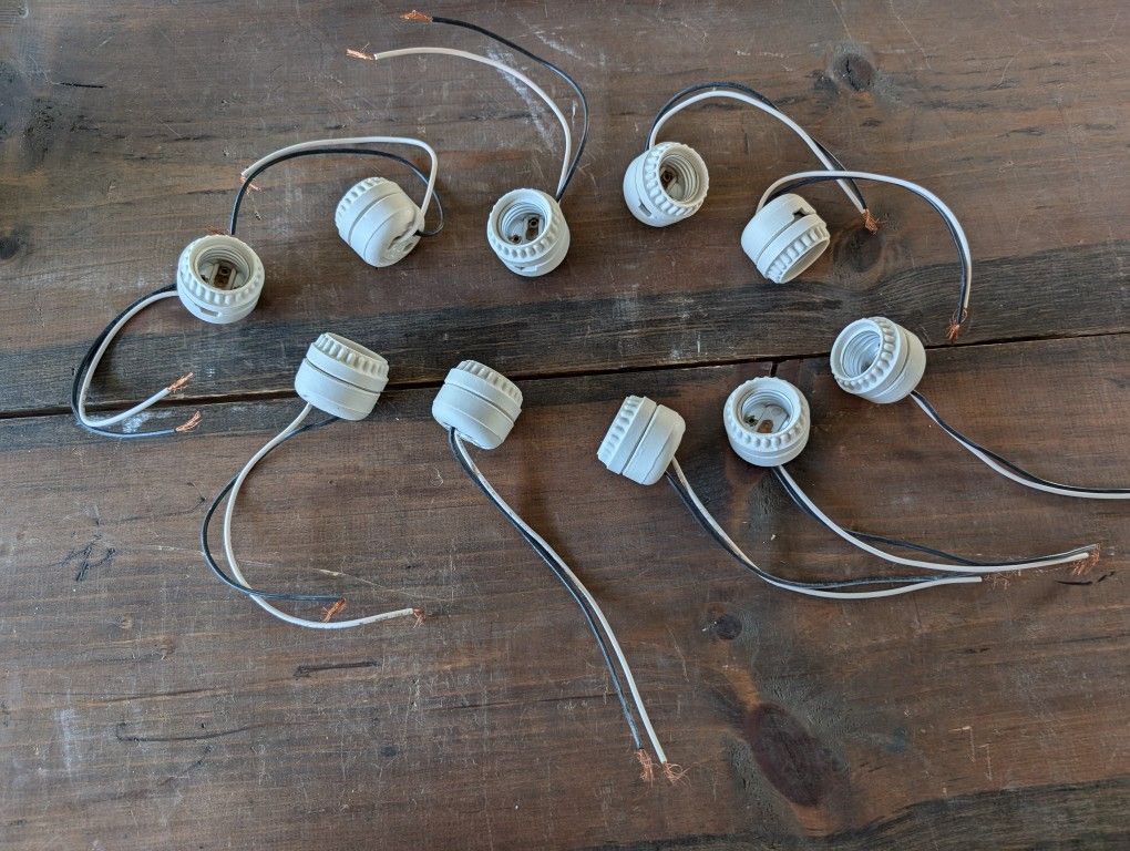Vintage Porcelain Electrical Wiring Sockets-new