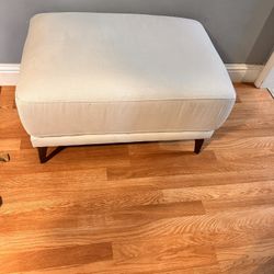 34x16 ottoman fabric white