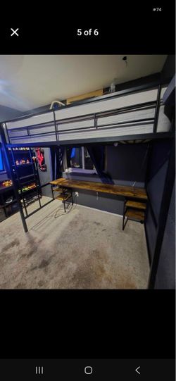 Bunk bed with desk
