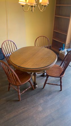Vintage oak table and chairs