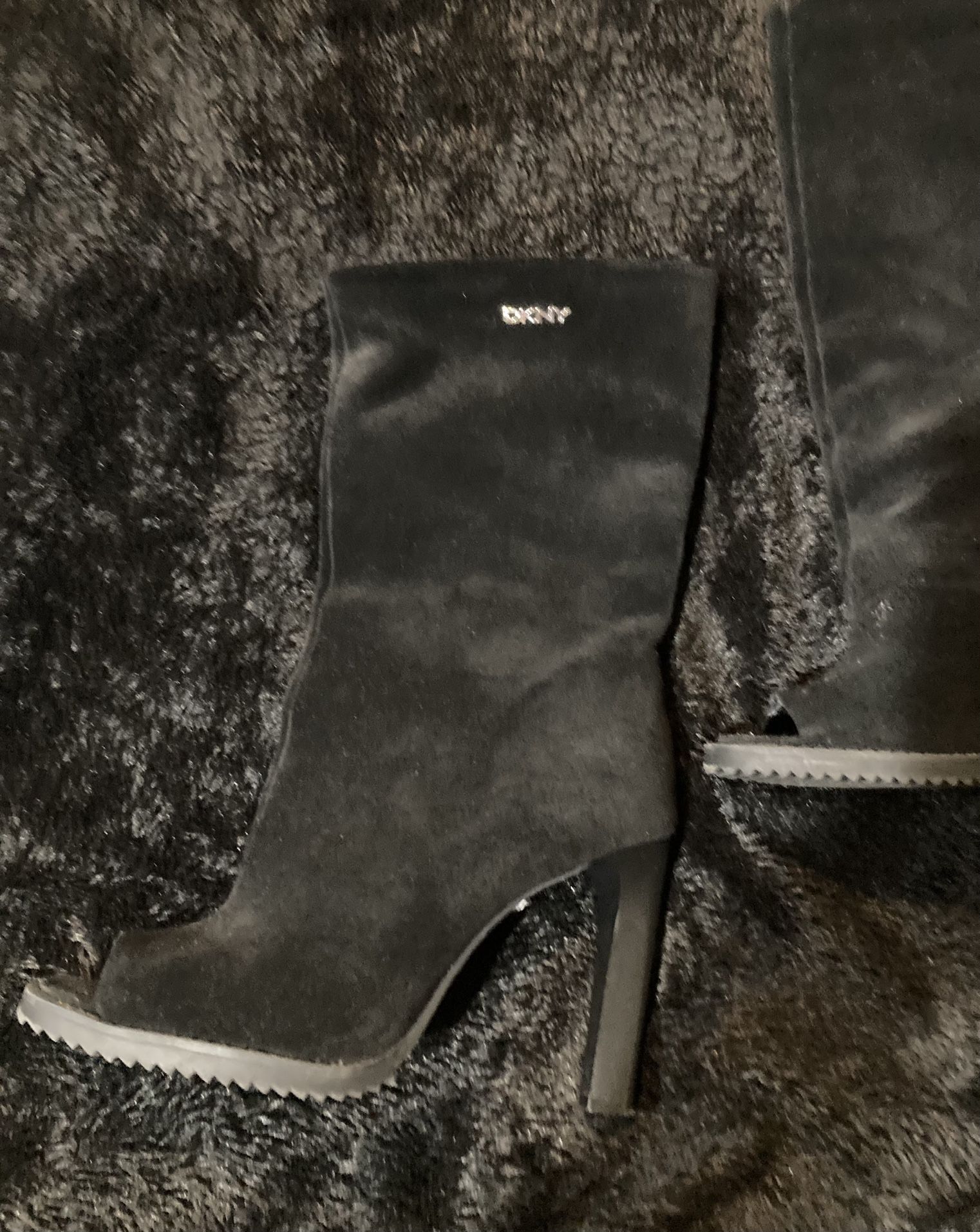 Black suede boots