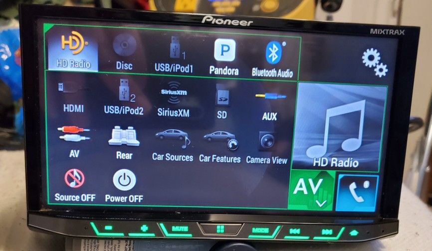 Pioneer  AVH-4200NEX

Double-DIN Multimedia Detachable 7" Motorized Touchscreen DVD receiver with multi-angle adjustments. Android Auto and Apple Carp