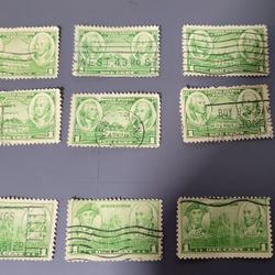 Vintage 1936 Army And Navy 9 Stamps
