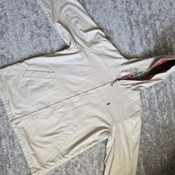 Vintage Polo Ralph Lauren Jacket Khaki Tan Flanel Reversible