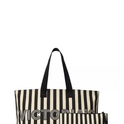 Brand New Victoria’s Secret, Graphic Strip, Tote, And Wristlet Pouch