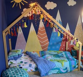 Kids Wooden Bed Frame Twin Size