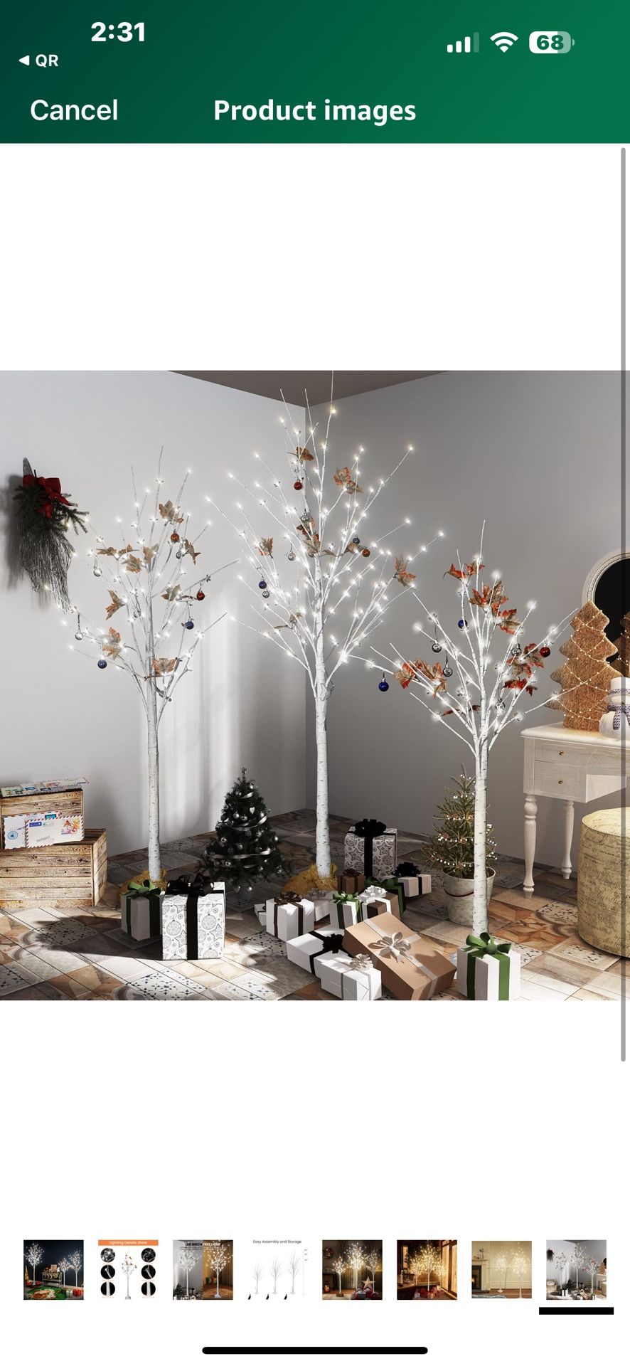 Lighted Tree Set of 3,Christmas Tree 4Ft,5Ft and 6Ft with LED Lights, Halloween Decoration,Suit for Festival/Party,Wedding,Birthday,Indoor and Outdoor