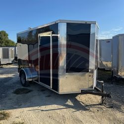 6 X 12 Trailer Enclosed Cargo W/ Ramp & .080 Poly Exterior Upgrade