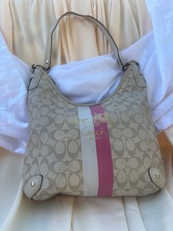 Coach Signature Stripe Shoulder Bag