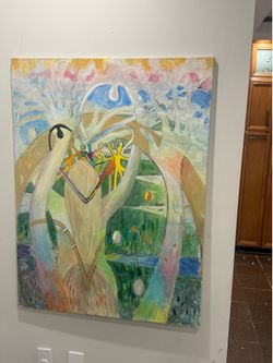 Large Original Signed Heidi Vaughn Abstract Painting | Contemporary Statement Artwork